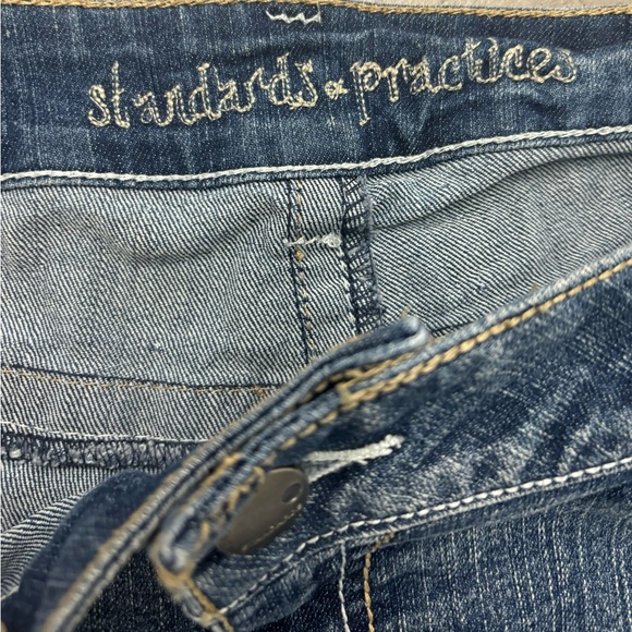 Standards & Practices 19X35 Blue Boot Cut Jeans with Decorative Stitching - Picture 4 of 5